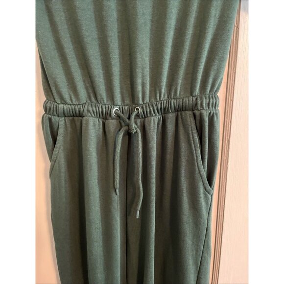 Renew Pretty Little Thing Green One Piece Jumpsuit Size 4 Zipper Pockets Cuffed - Picture 2 of 6